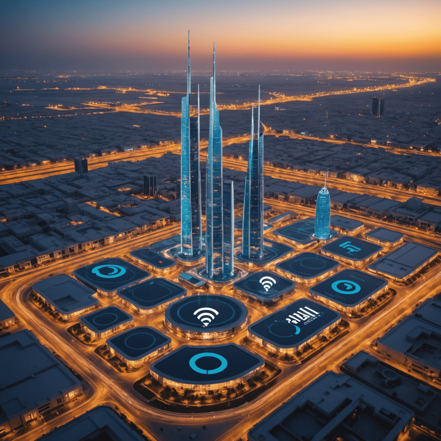 صورة توضح أبراج 5G في البحرين مع شعار MobiPlayX في المقدمة
